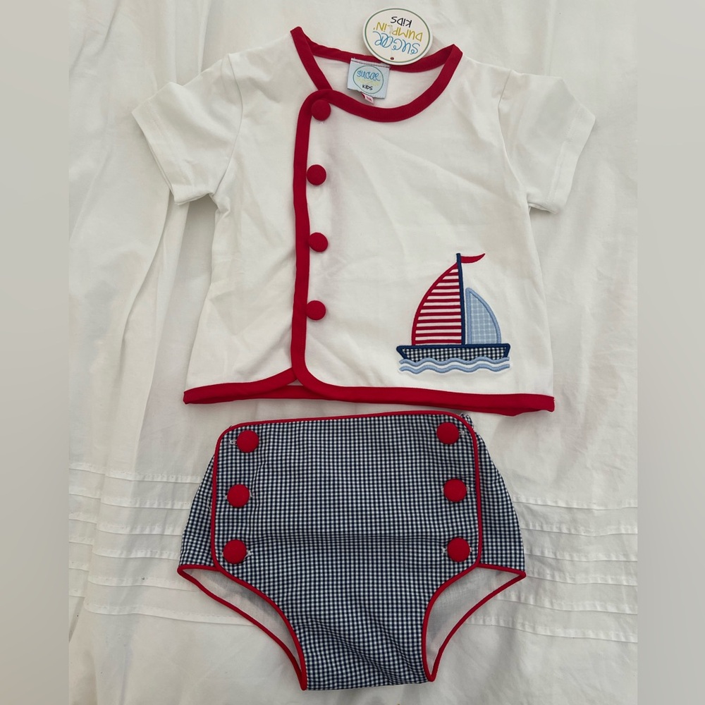NWT Sugar Dumplin Kids Diaper Set size 6 months